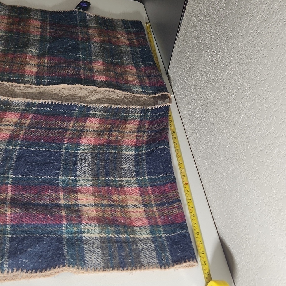 C Open Poncho Sweater Wrap One Size Plaid - Picture 10 of 12